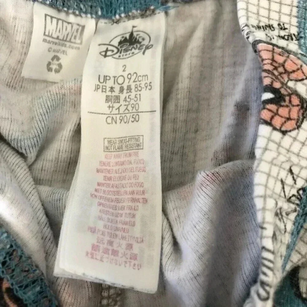 Disney Spiderman boys pj set 2T EUC